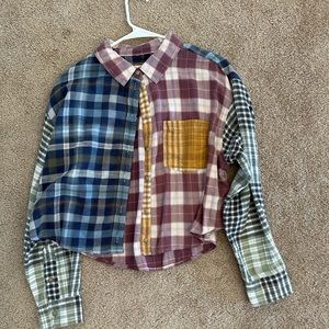American eagle cropped flannel